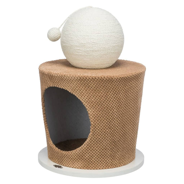 Trixie Grotte Pour Chat Avec Balle À Gratter 36X50 Cm Taupe