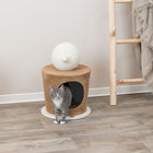 Trixie Grotte Pour Chat Avec Balle À Gratter 36X50 Cm Taupe