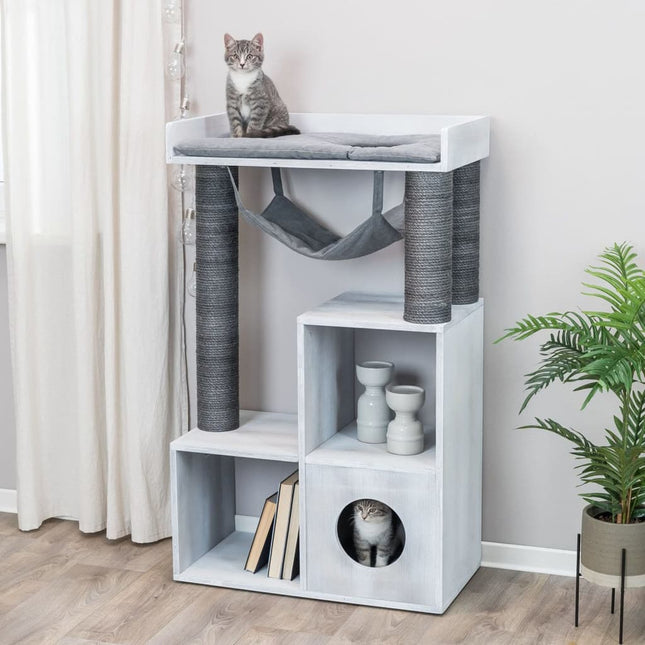 Trixie Griffoir Pour Chat Avec Fonction D'étagère 72X38X110 Cm Gris