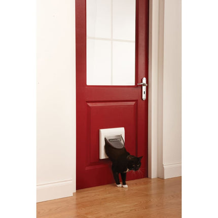 Petsafe Chatière Magnétique À 4 Voies Deluxe 400 Blanc 5005 Gris Foncé