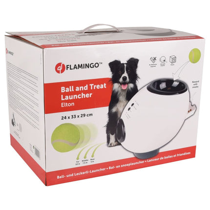 Flamingo Lanceur De Balles Interactif Balle De Tennis Elton 33X24X29Cm