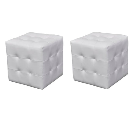 2 Pcs Tables De Chevet 30X30X30 Cm Similicuir