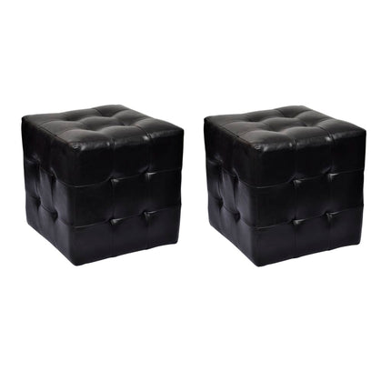 2 Pcs Tables De Chevet 30X30X30 Cm Similicuir