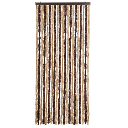 Moustiquaire Chenille Beige Et Marron Clair