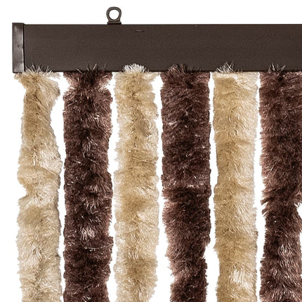 Moustiquaire Chenille Beige Et Marron Clair