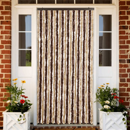Moustiquaire Chenille Beige Et Marron Clair