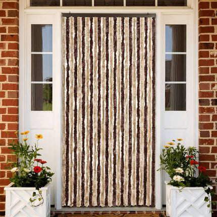 Moustiquaire Chenille Beige Et Marron Clair