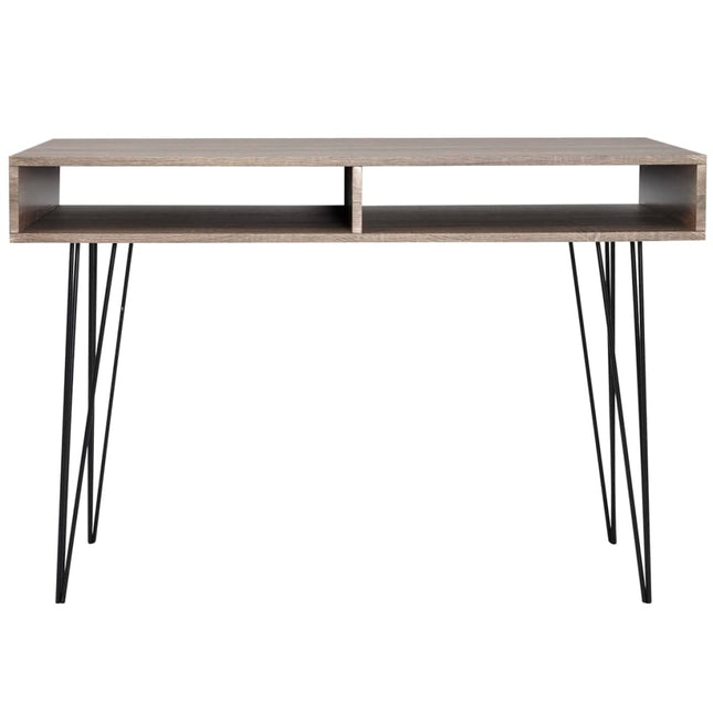 Bureau Avec 2 Compartiments Gris