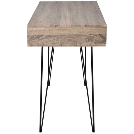 Bureau Avec 2 Compartiments Gris
