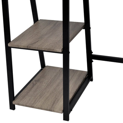 Bureau Avec 2 Étagères Gris Et Chêne