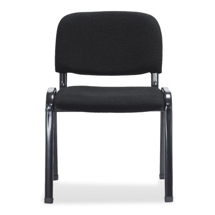 Chaises De Bureau Empilables Lot De 4 Tissu Noir