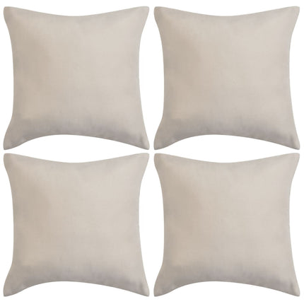 Housse De Coussin 4 Pcs Polyester Faux Daim