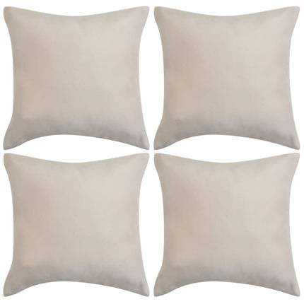 Housse De Coussin 4 Pcs Polyester Faux Daim