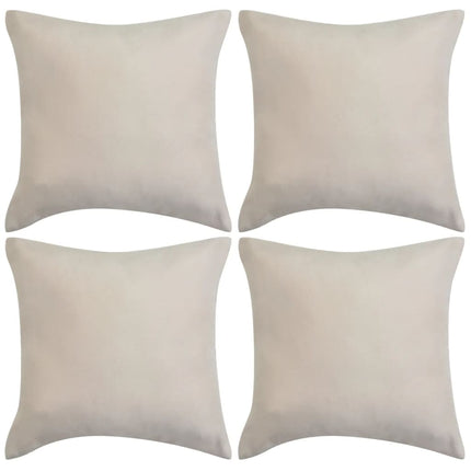 Housse De Coussin 4 Pcs Polyester Faux Daim