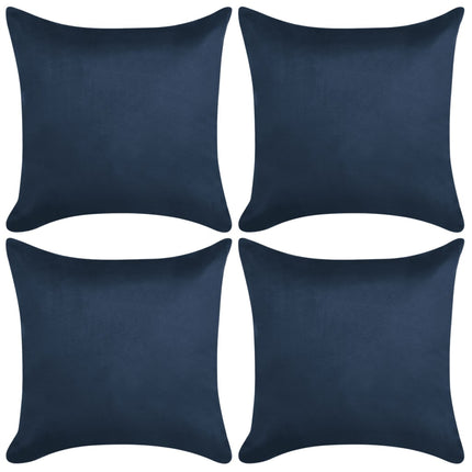 Housse De Coussin 4 Pcs Polyester Faux Daim