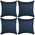 Housse De Coussin 4 Pcs Polyester Faux Daim