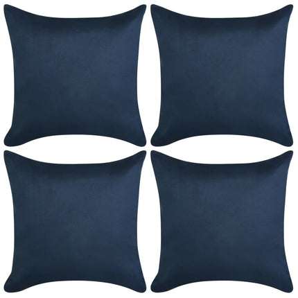 Housse De Coussin 4 Pcs Polyester Faux Daim