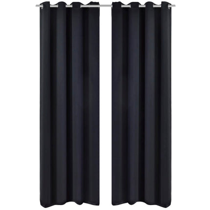 2 Pcs Rideau Blackout Occultant Avec Œillets En Métal 135X245Cm