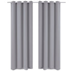 2 Pcs Rideau Blackout Occultant Avec Œillets En Métal 135X245Cm