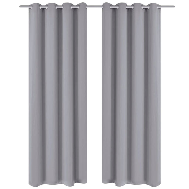 2 Pcs Rideau Blackout Occultant Avec Œillets En Métal 135X245Cm