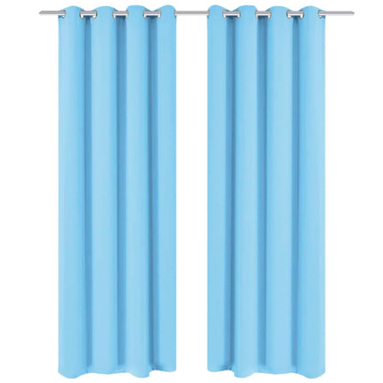 2 Pcs Rideau Blackout Occultant Avec Œillets En Métal 135X245Cm