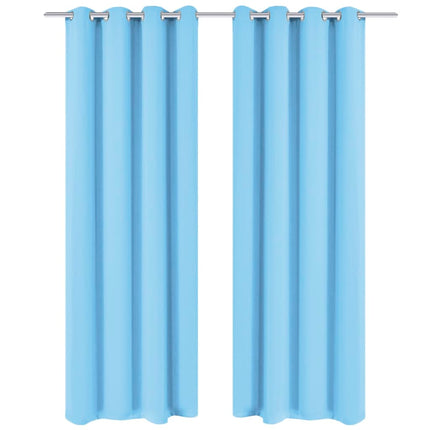 2 Pcs Rideau Blackout Occultant Avec Œillets En Métal 135X245Cm