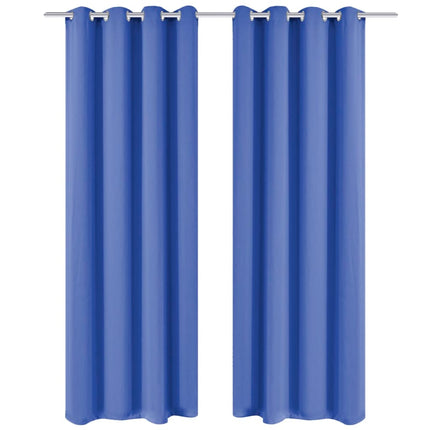 2 Pcs Rideau Blackout Occultant Avec Œillets En Métal 135X245Cm
