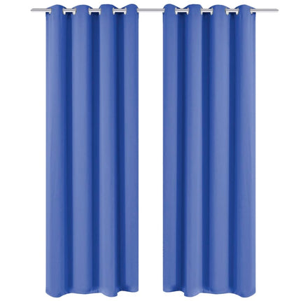 2 Pcs Rideau Blackout Occultant Avec Œillets En Métal 135X245Cm