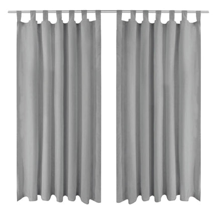 2 Pcs Rideau À Passant Micro Satin 140 X
