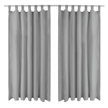 2 Pcs Rideau À Passant Micro Satin 140 X