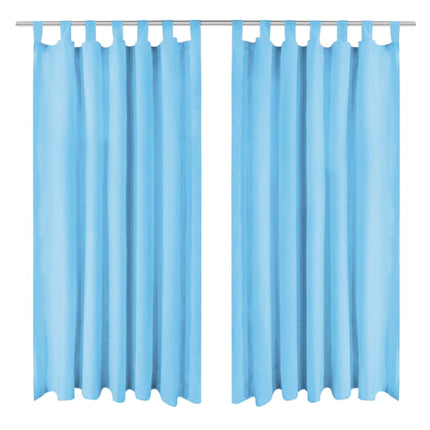 2 Pcs Rideau À Passant Micro Satin 140 X