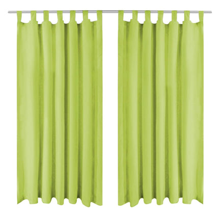 2 Pcs Rideau À Passant Micro Satin 140 X