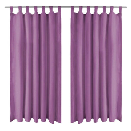 2 Pcs Rideau À Passant Micro Satin 140 X