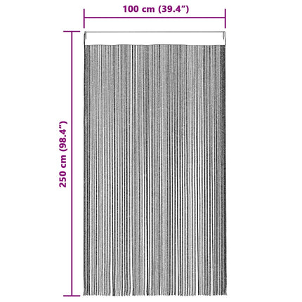 Rideau En Fils 2 Pcs 100 X 250 Cm