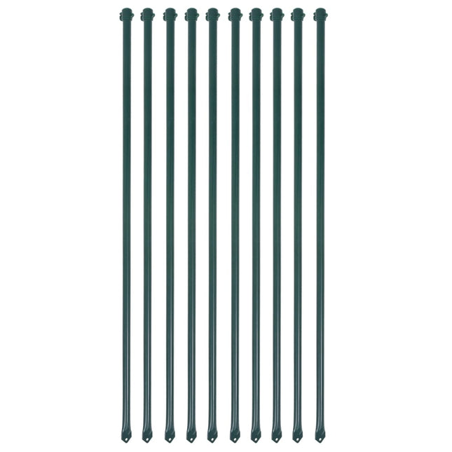 Poteau De Jardin 10 Pcs Métal Vert
