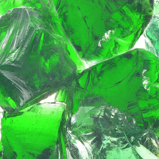 Roches De Jardin Verre Vert 60-120 Mm 25 Kg