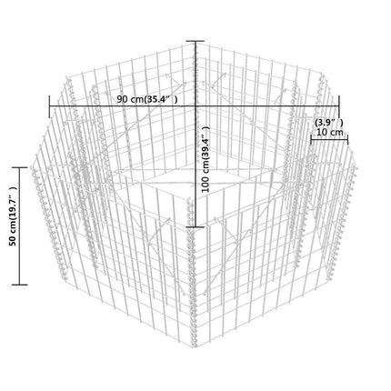 Lit Surélevé À Gabion Hexagonale