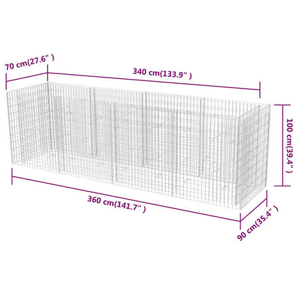Lit Surélevé À Gabion Acier