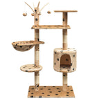 Beige avec impressions de patte / 96 x 35 x 125 cm