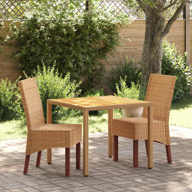 Chaises À Manger Lot De 2 Marron Rotin Naturel