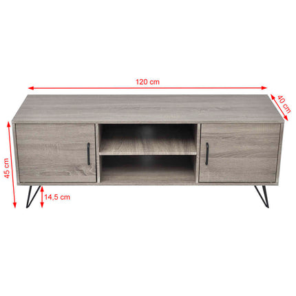 Meuble Tv 120X40X45 Cm Gris