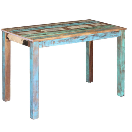 Table De Salle À Manger Bois De Récupération Solide 115X60X76Cm