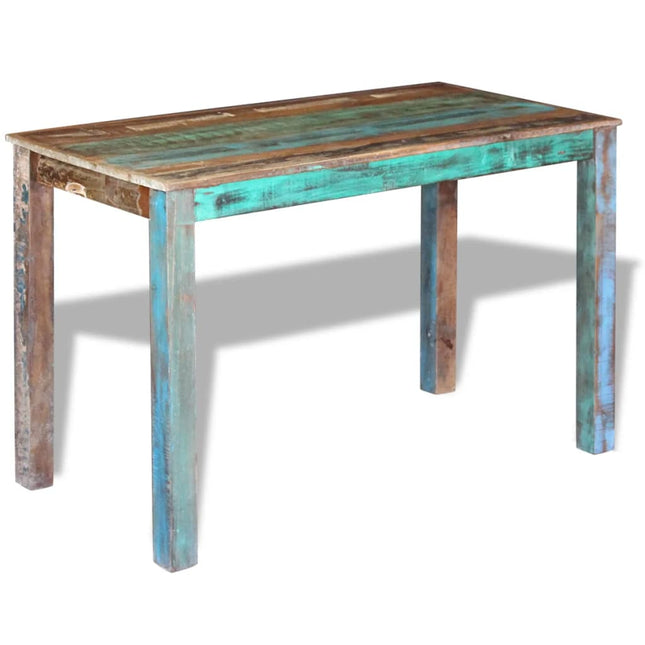 Table De Salle À Manger Bois De Récupération Solide 115X60X76Cm