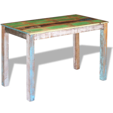 Table De Salle À Manger Bois De Récupération Solide 115X60X76Cm