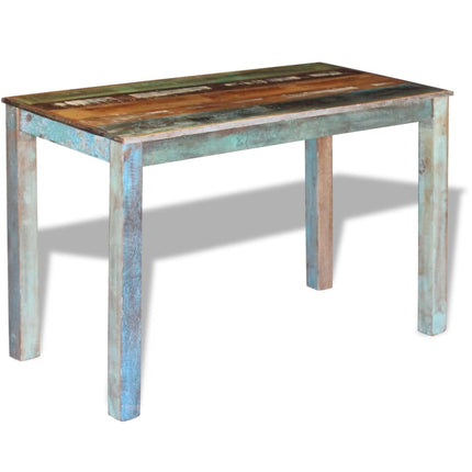 Table De Salle À Manger Bois De Récupération Solide 115X60X76Cm