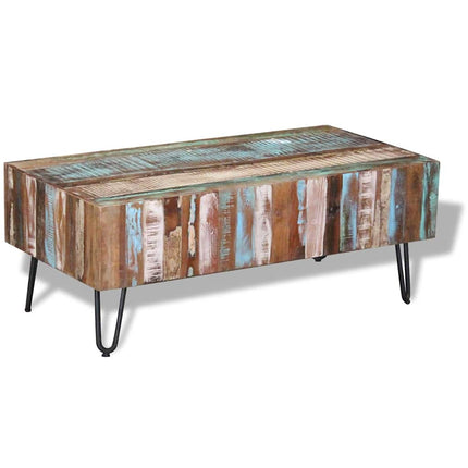 Table Basse Bois Massif De Récupération 100X50X38 Cm