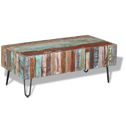 Table Basse Bois Massif De Récupération 100X50X38 Cm