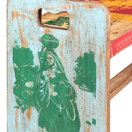 Banc Bois Massif Recyclé 100X30X50 Cm