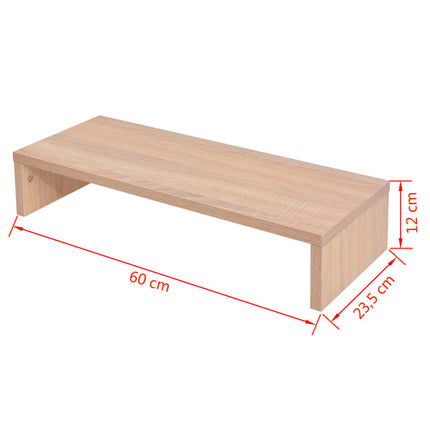 Support De Moniteur Bois D'ingénierie 60X23,5X Beige