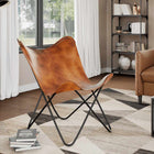 Chaise Papillon Cuir Véritable